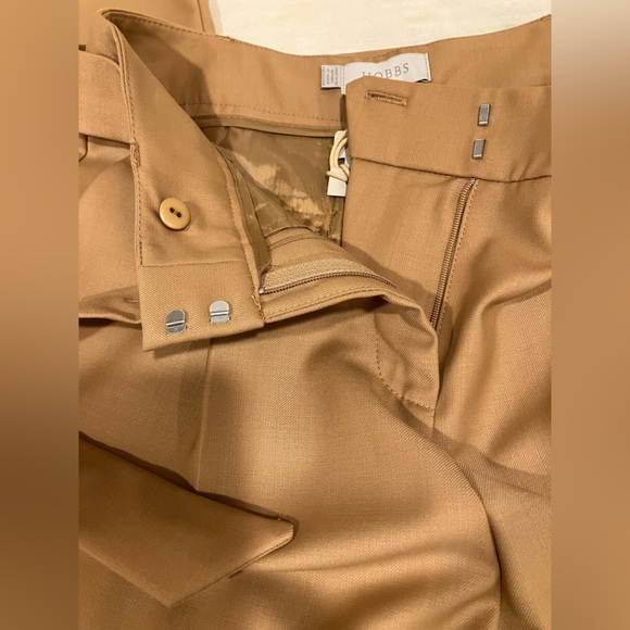NWT Hobbs of London Cropped Harrietta Camel Trousers - Picture 4 of 7